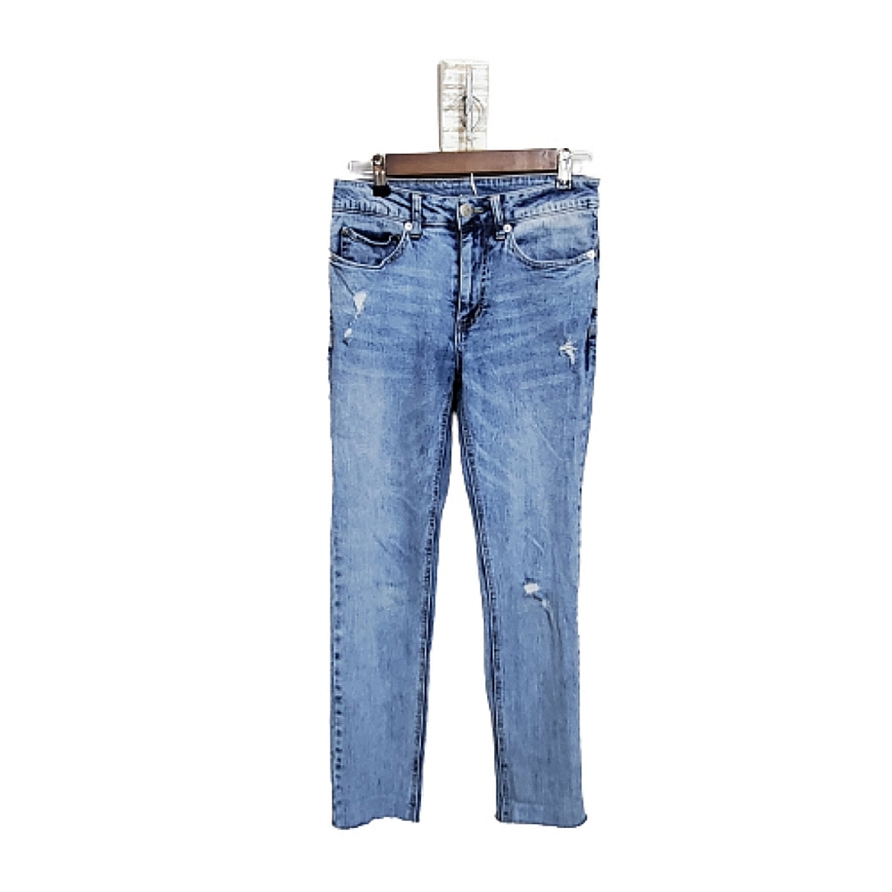 Distressed Original Use Stone Washed Skinny Jeans